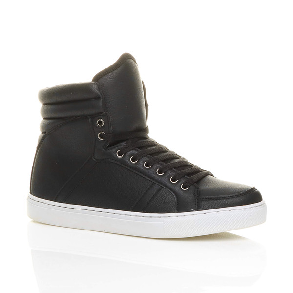 ajvani Flat Lace Up Hi-Top Trainers Ankle Boots - V1154