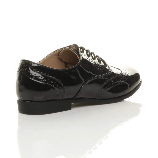 Ajvani Flat Lace Up Vintage Style Oxford Shoes Brogues - D6444
