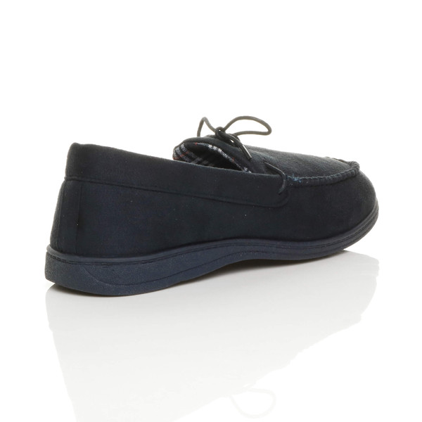 Ajvani Flat Memory Foam Grip Sole Moccasin Slippers - D7942