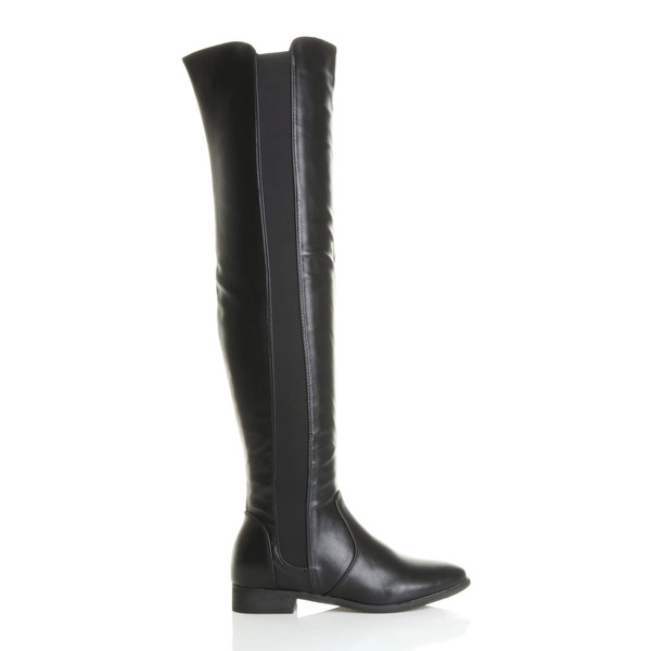 Ajvani Flat Stretch Chelsea Over The Knee Boots - X0132