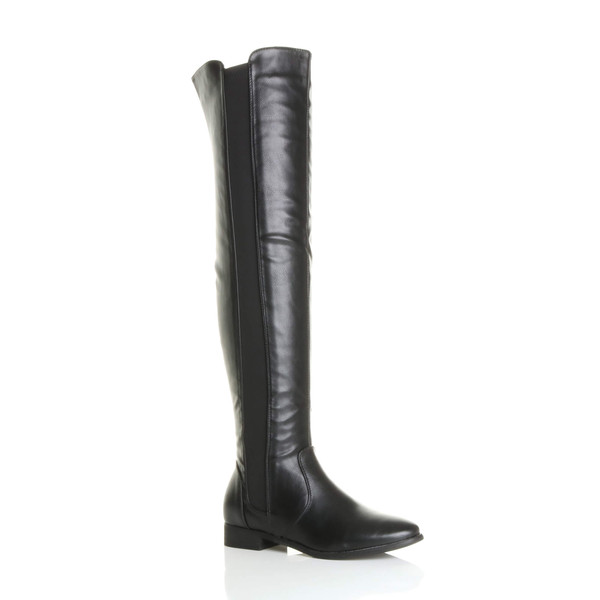ajvani Flat Stretch Chelsea Over The Knee Boots - X0132
