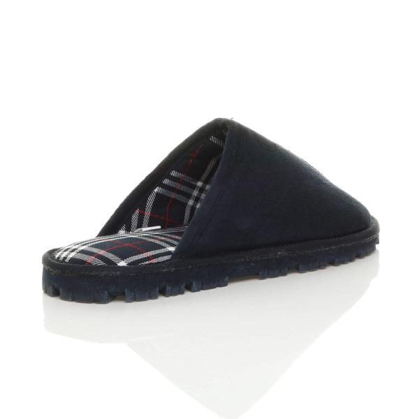 Ajvani Flat Tartan Check Luxury Mules Slippers - A7560