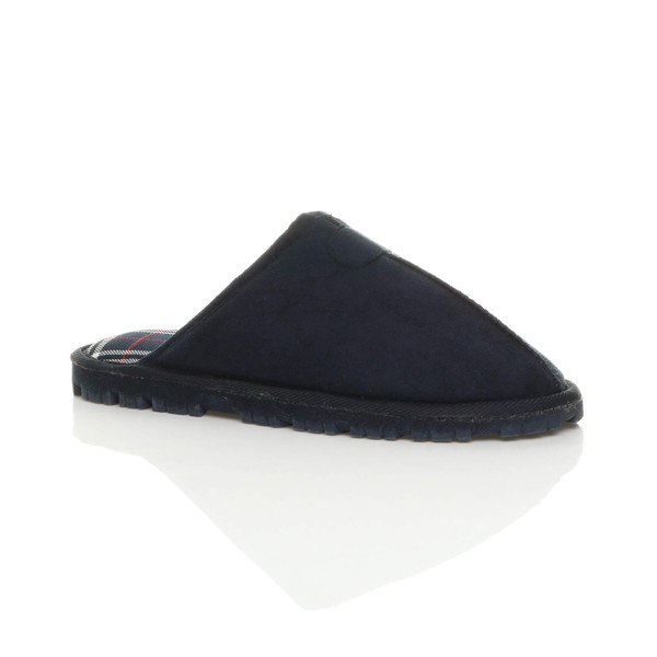 ajvani Flat Tartan Check Luxury Mules Slippers - A7560