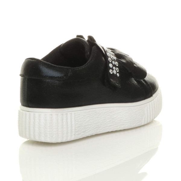 Ajvani Flatform Ruffle Studded Platform Trainers - G3078