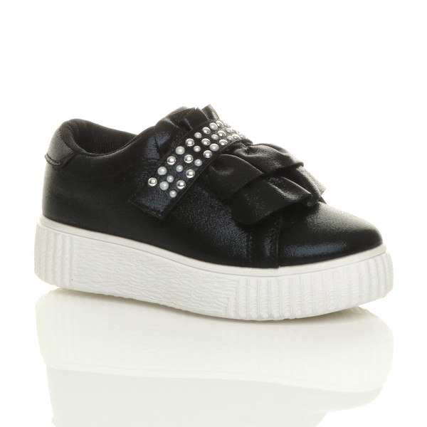 ajvani Flatform Ruffle Studded Platform Trainers - G3078