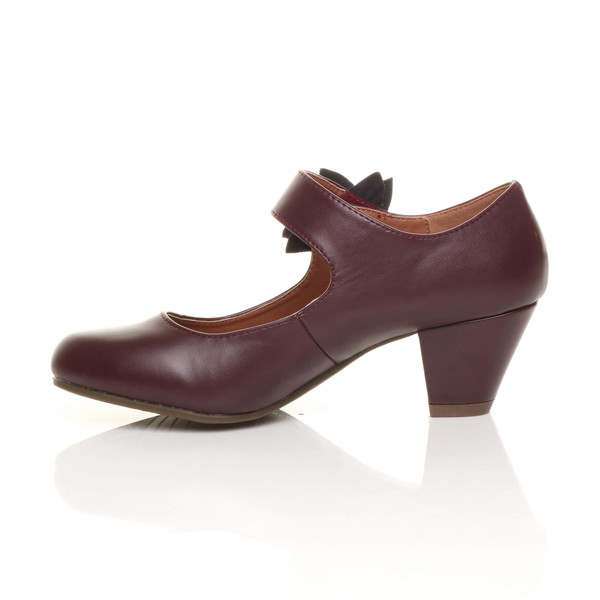 Ajvani Flower Mary Jane Padded Comfort Court Shoes - F3250
