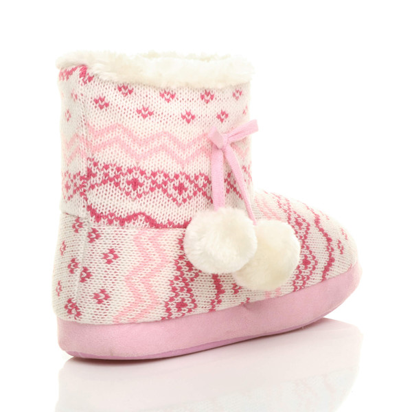 Ajvani Fur Lined Winter Ankle Boots Slippers Booties - N6516