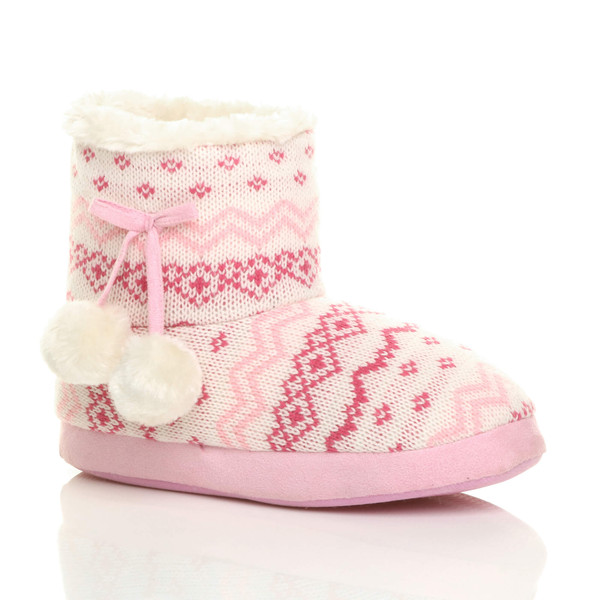 ajvani Fur Lined Winter Ankle Boots Slippers Booties - N6516