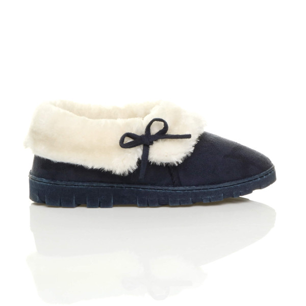 Ajvani Fur Lined Winter Luxury Ankle Boots Slipper Booties - X1194