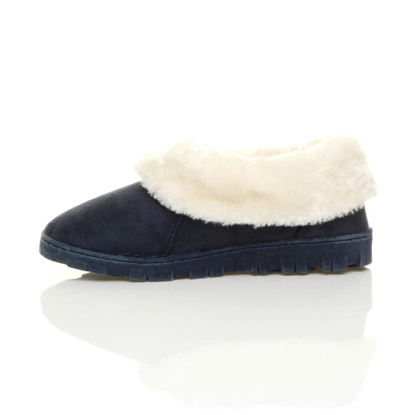 Ajvani Fur Lined Winter Luxury Ankle Boots Slipper Booties - X1194