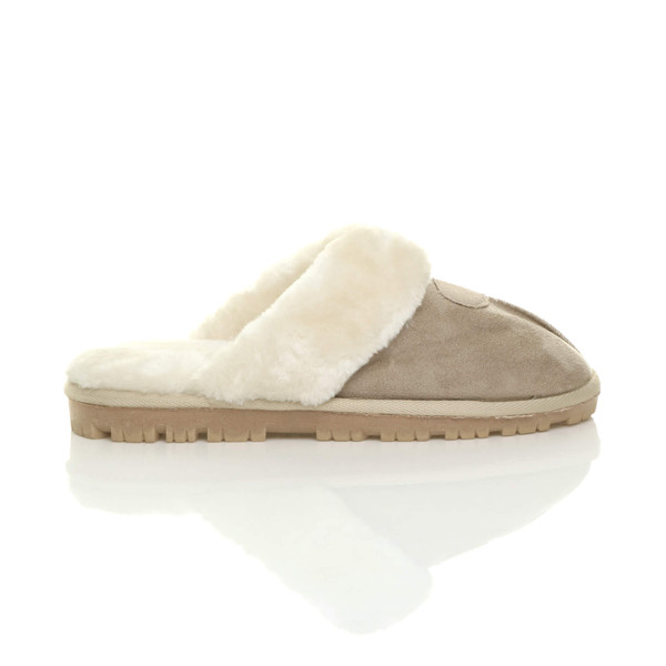 ajvani Fur Lined Winter Luxury Mules Slippers - K0533