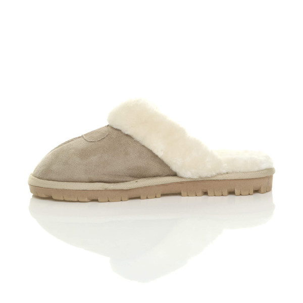 ajvani Fur Lined Winter Luxury Mules Slippers - K0533