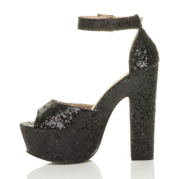 Ajvani High Block Heel Platform Ankle Strap Sandals - O7107