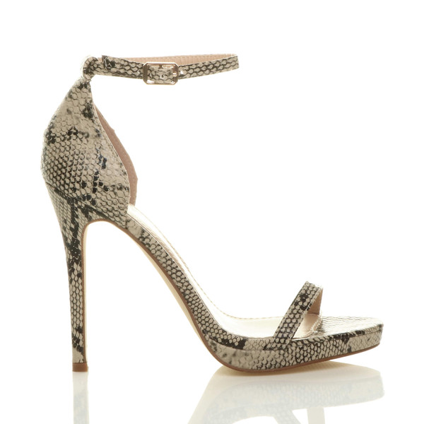 Ajvani High Heel Ankle Strap Barely There Sandals - B1246