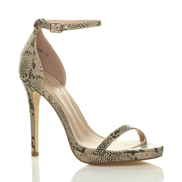 ajvani High Heel Ankle Strap Barely There Sandals - B1246