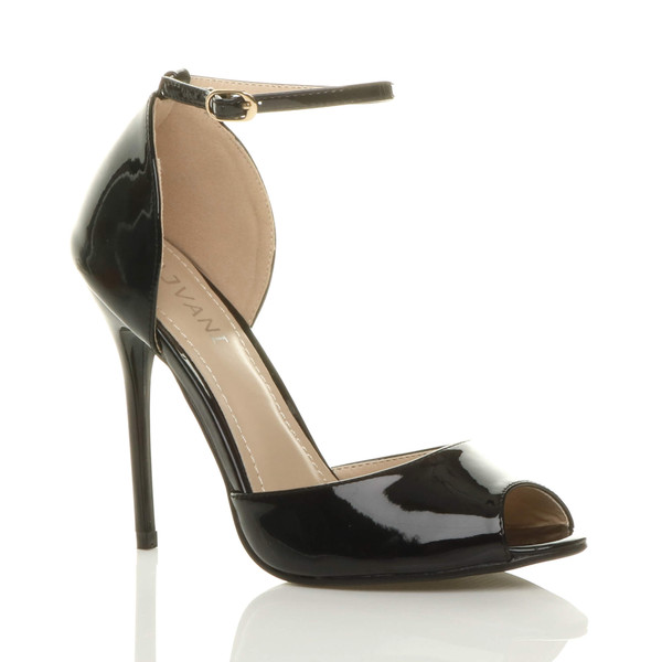 ajvani High Heel Ankle Strap Stiletto Peep Toe Shoes Sandals - Z6264