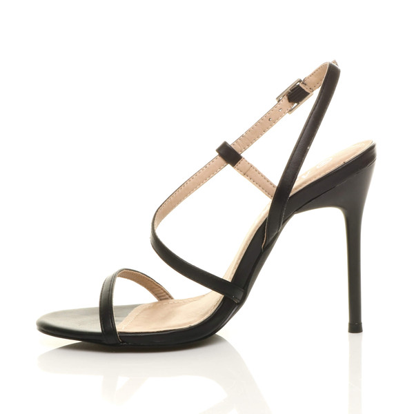 Ajvani High Heel Barely There Strappy Buckle Evening Sandals - K6038
