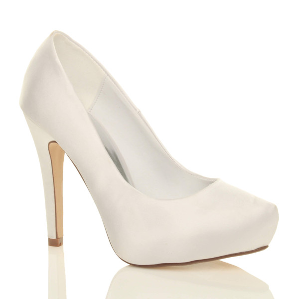 ajvani High Heel Concealed Platform Bridal Court Shoes - X2072