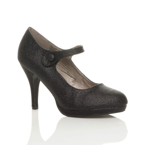 ajvani High Heel Platform Mary Jane Court Shoes - E6815