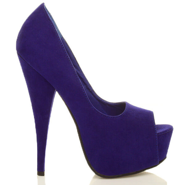 Ajvani High Heel Platform Peep Toe Court Shoes - L1719