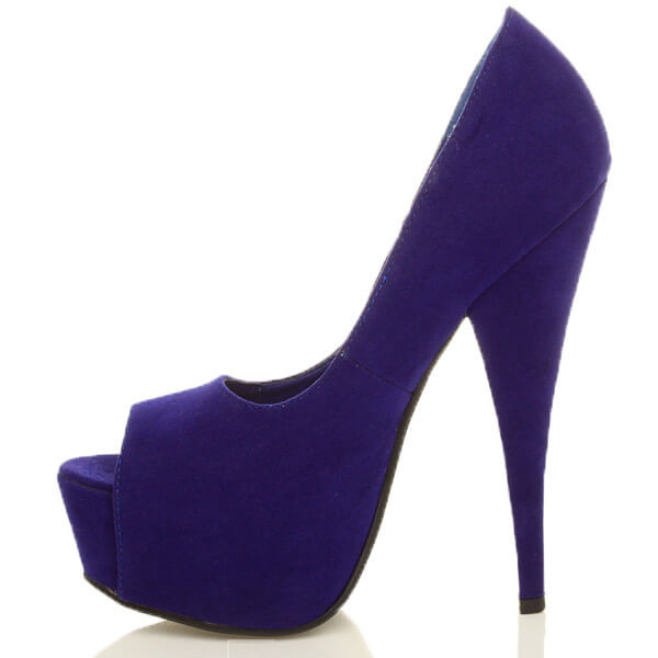 Ajvani High Heel Platform Peep Toe Court Shoes - L1719