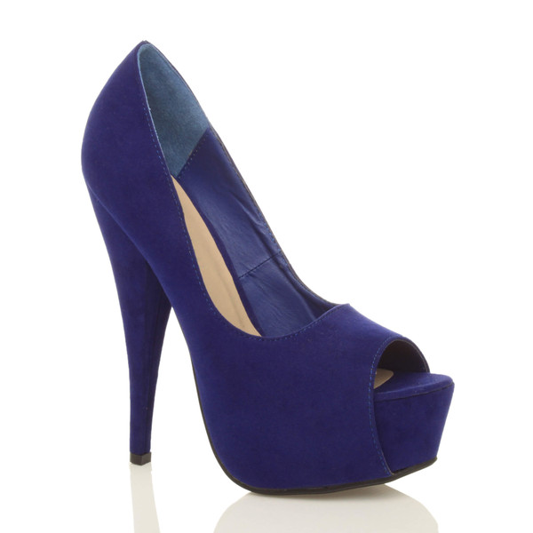 ajvani High Heel Platform Peep Toe Court Shoes - L1719