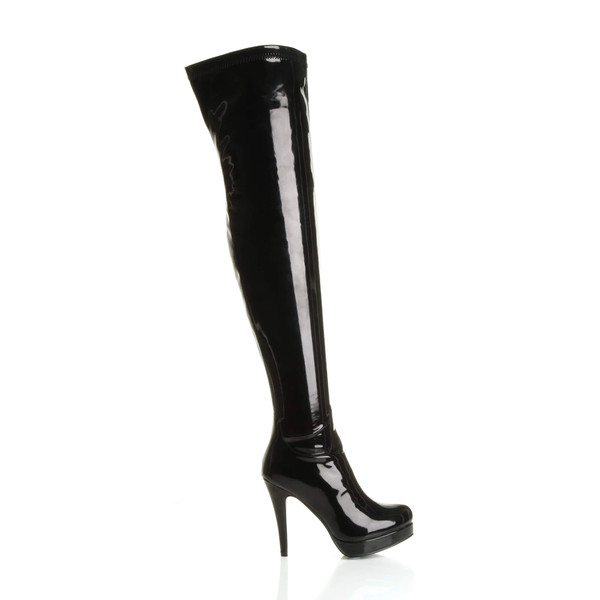 Ajvani High Heel Stretch Platform Over The Knee Boots - Y9689