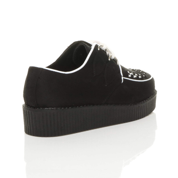 Ajvani Low Heel Wedge Platform Brothel Creepers - J6766