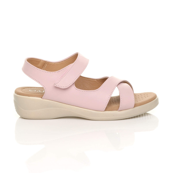 Ajvani Low Wedge Heel Slingback Strappy Comfort Sandals