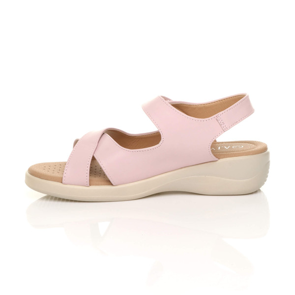 Ajvani Low Wedge Heel Slingback Strappy Comfort Sandals