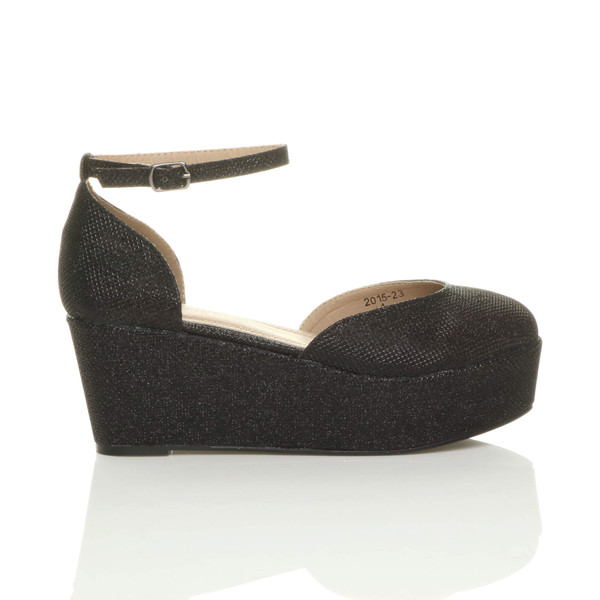 Ajvani Mid Heel Wedge Flatform Platform Shoes - X7283