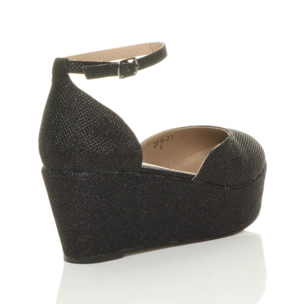 Ajvani Mid Heel Wedge Flatform Platform Shoes - X7283