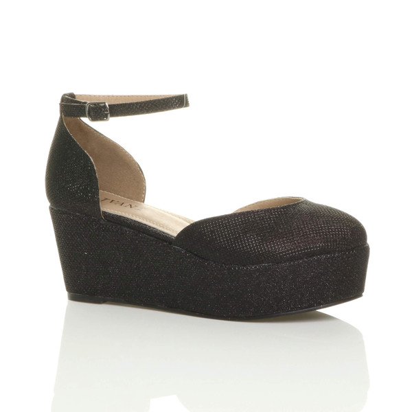 ajvani Mid Heel Wedge Flatform Platform Shoes - X7283