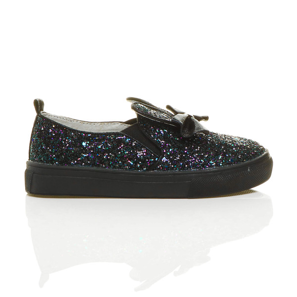 Ajvani Rabbit Bunny Ears Bow Plimsolls Trainers - M6108