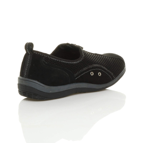 Ajvani Slip On Zip Trainers Comfort Plimsolls - W8234