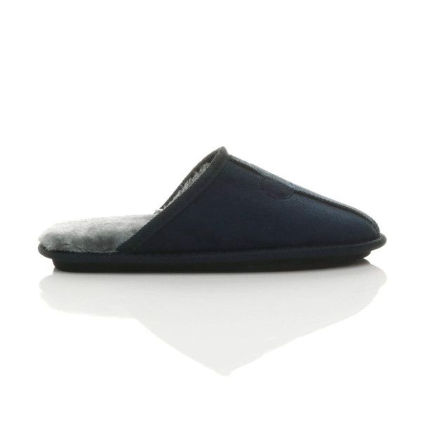 Ajvani Winter Fur Lined Memory Foam Mules Slippers House Shoes