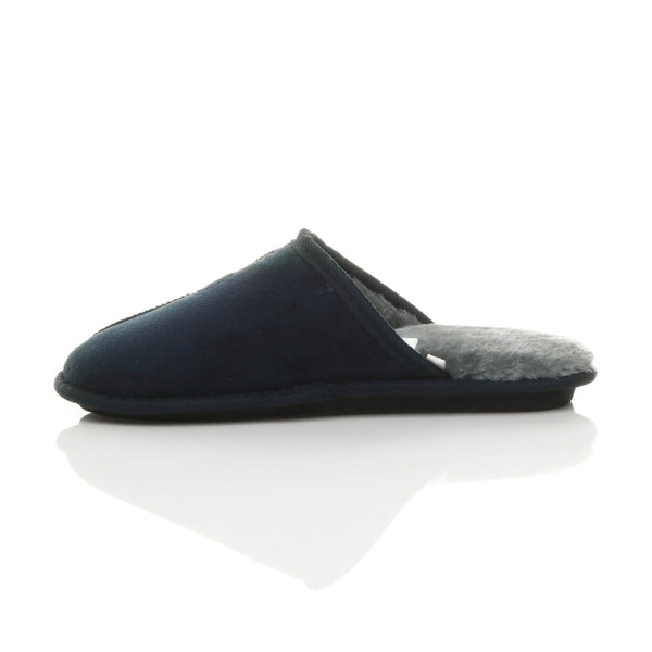 Ajvani Winter Fur Lined Memory Foam Mules Slippers House Shoes