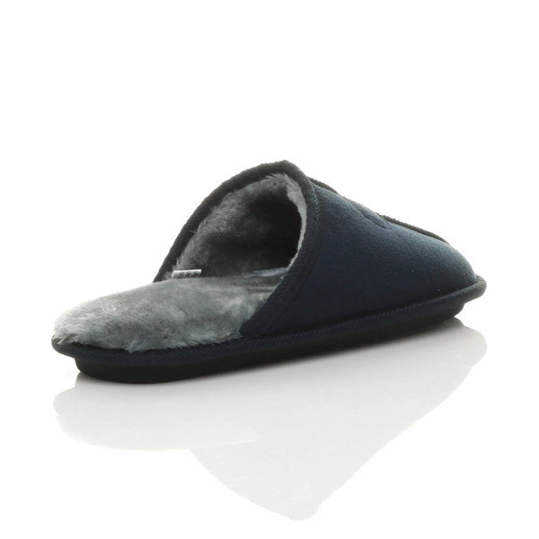 Ajvani Winter Fur Lined Memory Foam Mules Slippers House Shoes