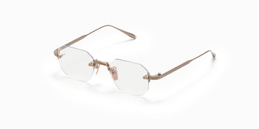 akoni eyewear Juno-One Optical Antiqued White Gold