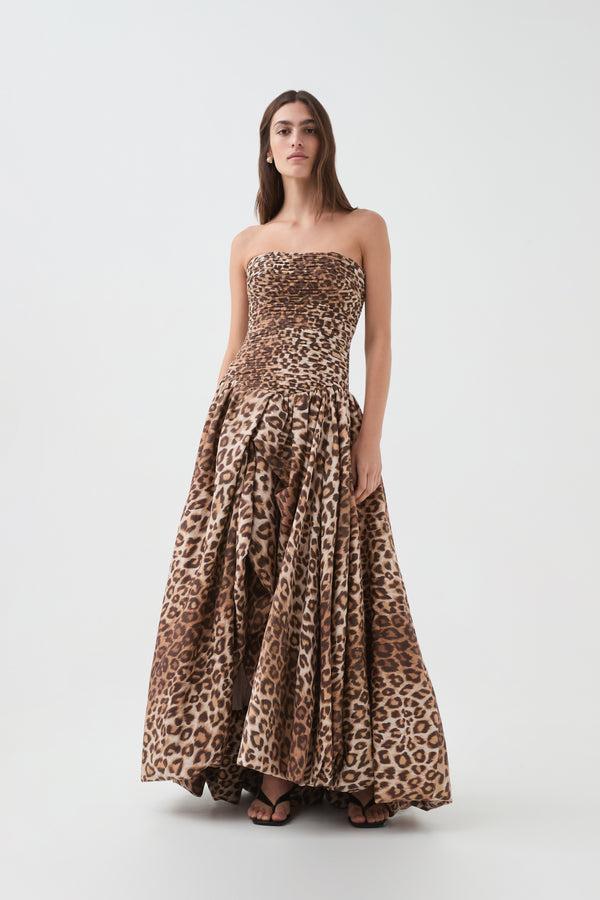 Aje Behold Maxi Dress Leopard