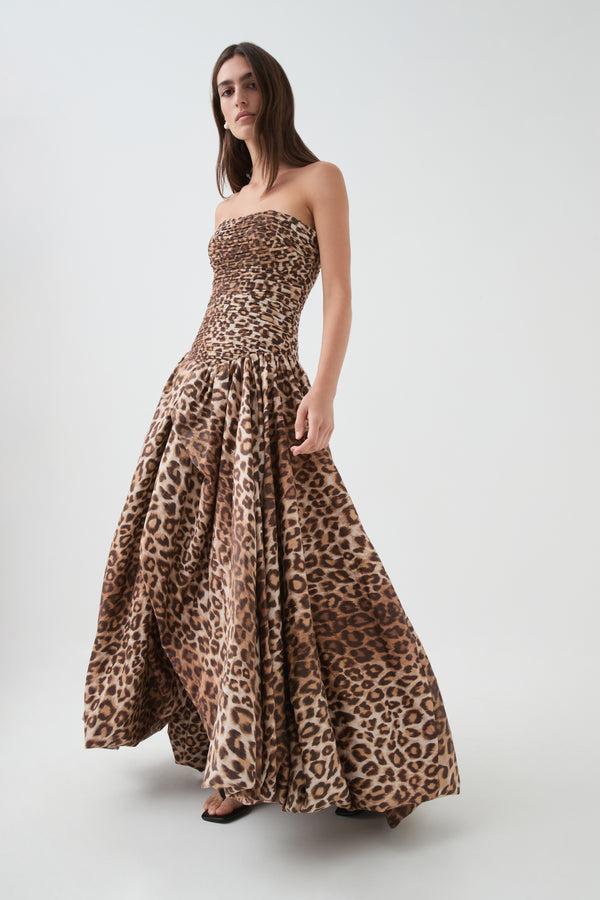 Aje Behold Maxi Dress Leopard