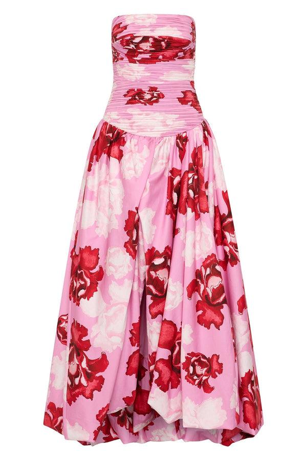 Aje Behold Maxi Dress Pink Boldy Blooming