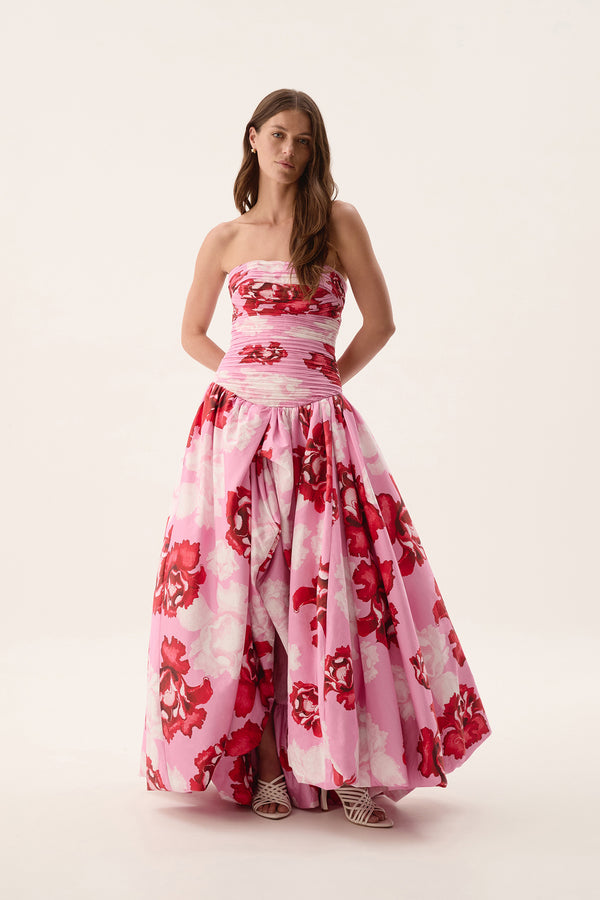 Aje Behold Maxi Dress Pink Boldy Blooming