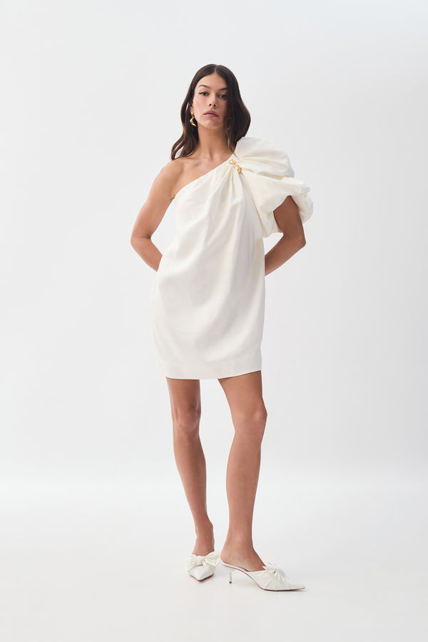 aje Cira Mini Dress Ivory