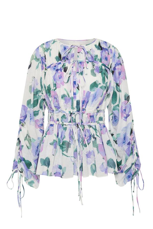 Aje Clover Blouse Lilac Dawn