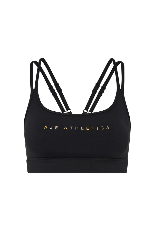 Aje Double Strap Sports Bra 323 Black