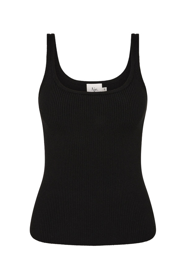 Aje Emma Knit Tank Black