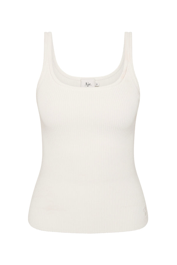 Aje Emma Knit Tank Ivory