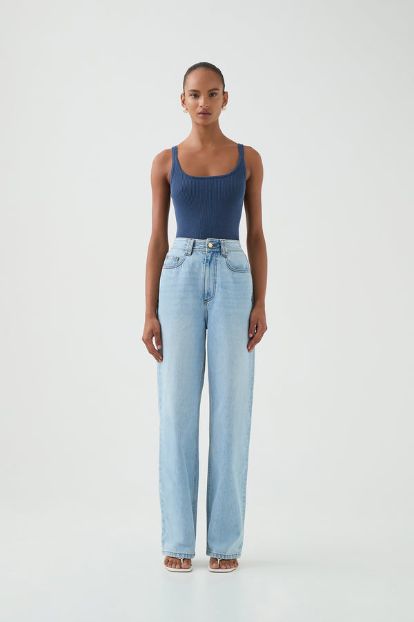 Aje Emma Knit Tank Slate