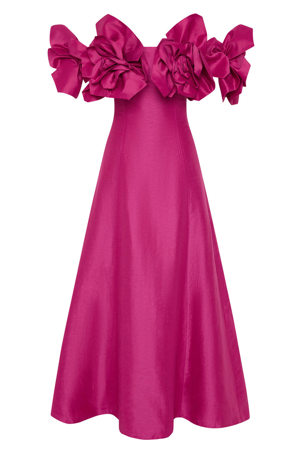 Aje Etta Gown Magenta